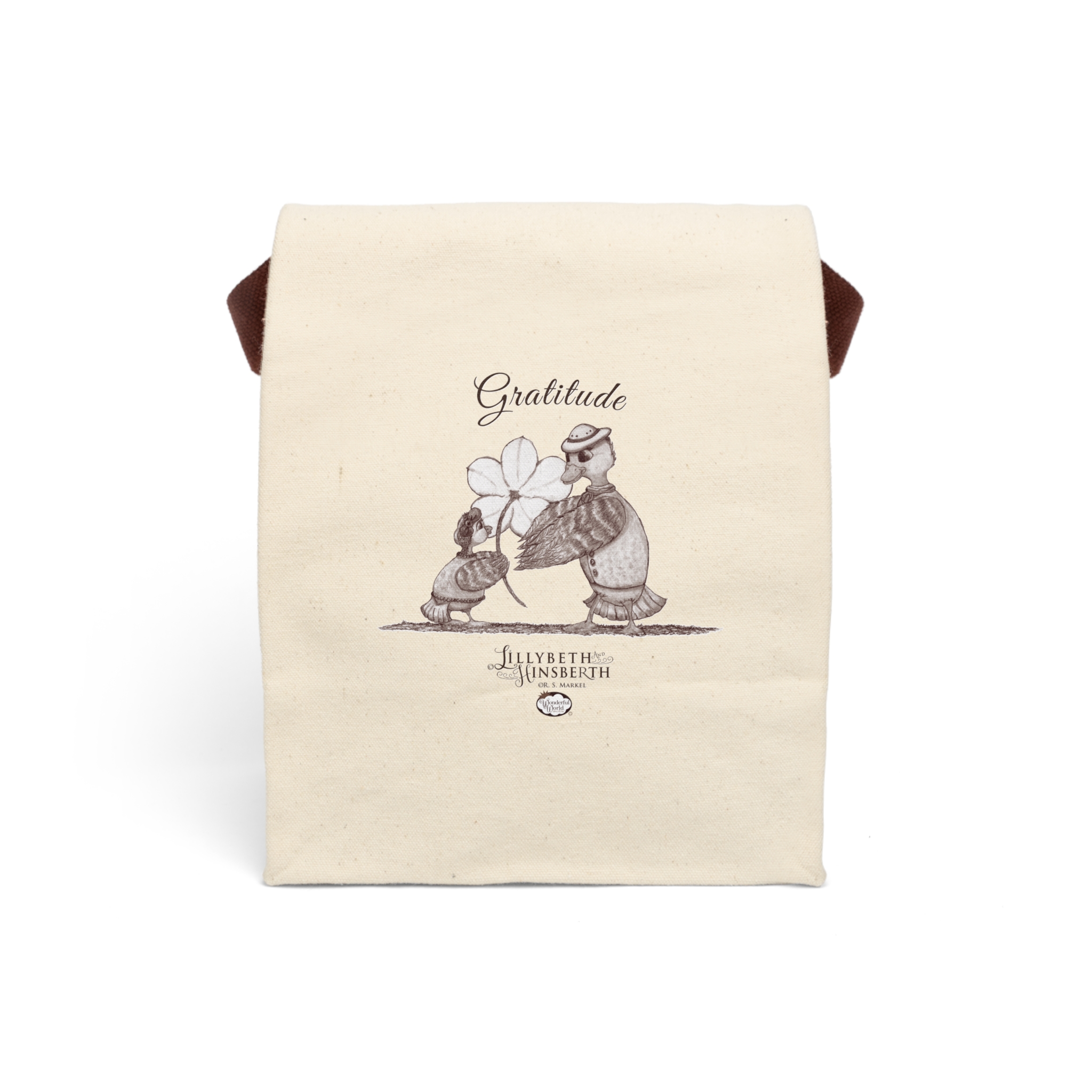 Canvas Lunch Bag with Strap (Gratitude)