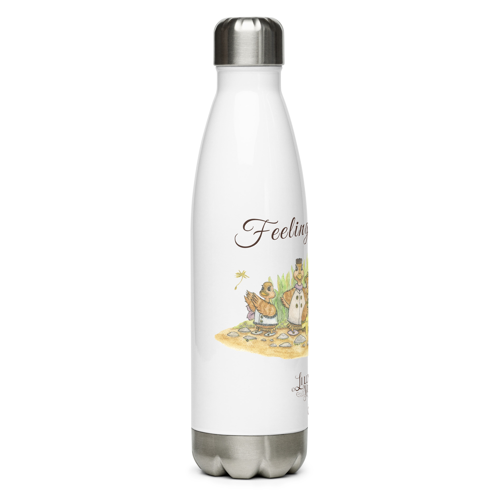 Stainless Steel Water Bottle (Feeling Ducky) - Image 2