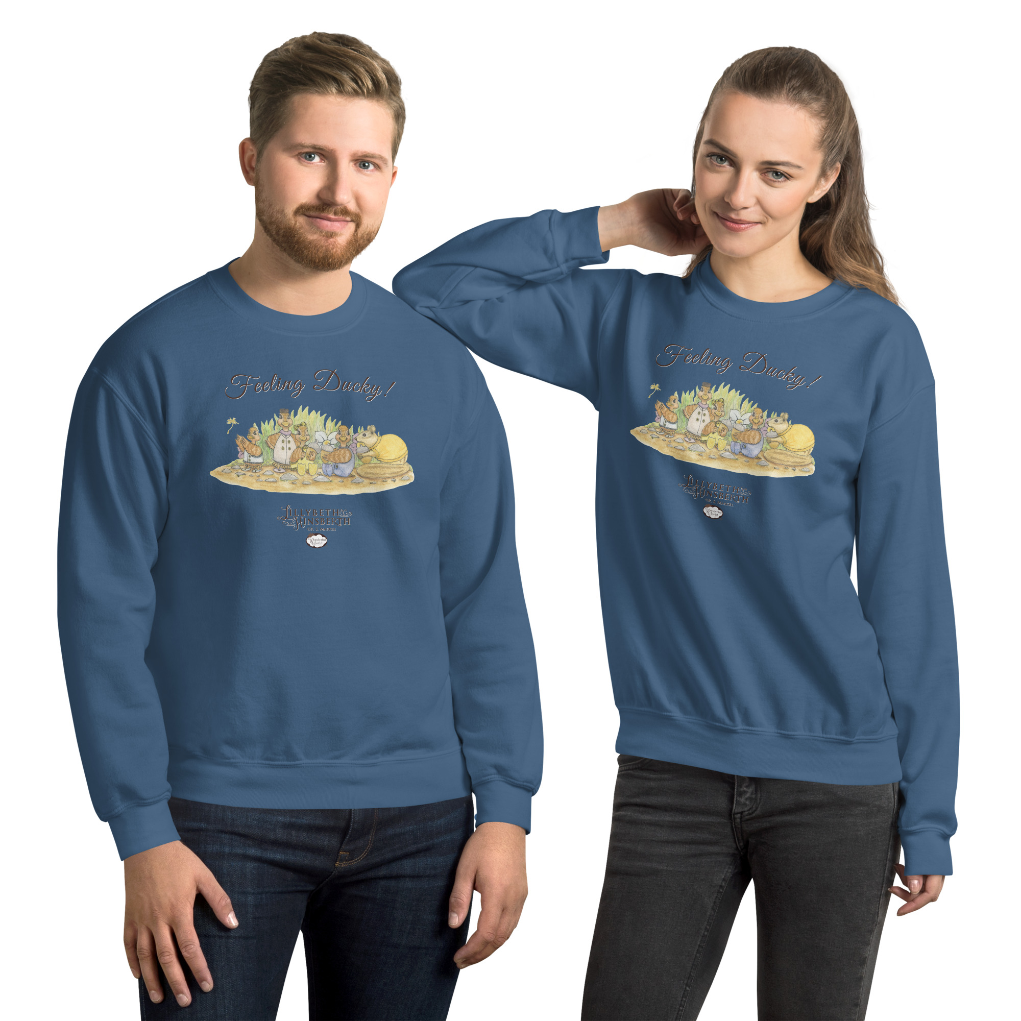 Adult Medium Weight Sweatshirt (Feeling Ducky)