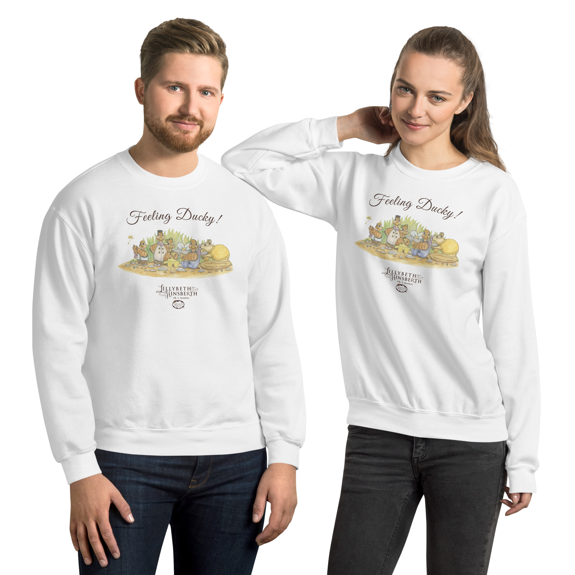 Adult Medium Weight Sweatshirt (Feeling Ducky) - Image 8