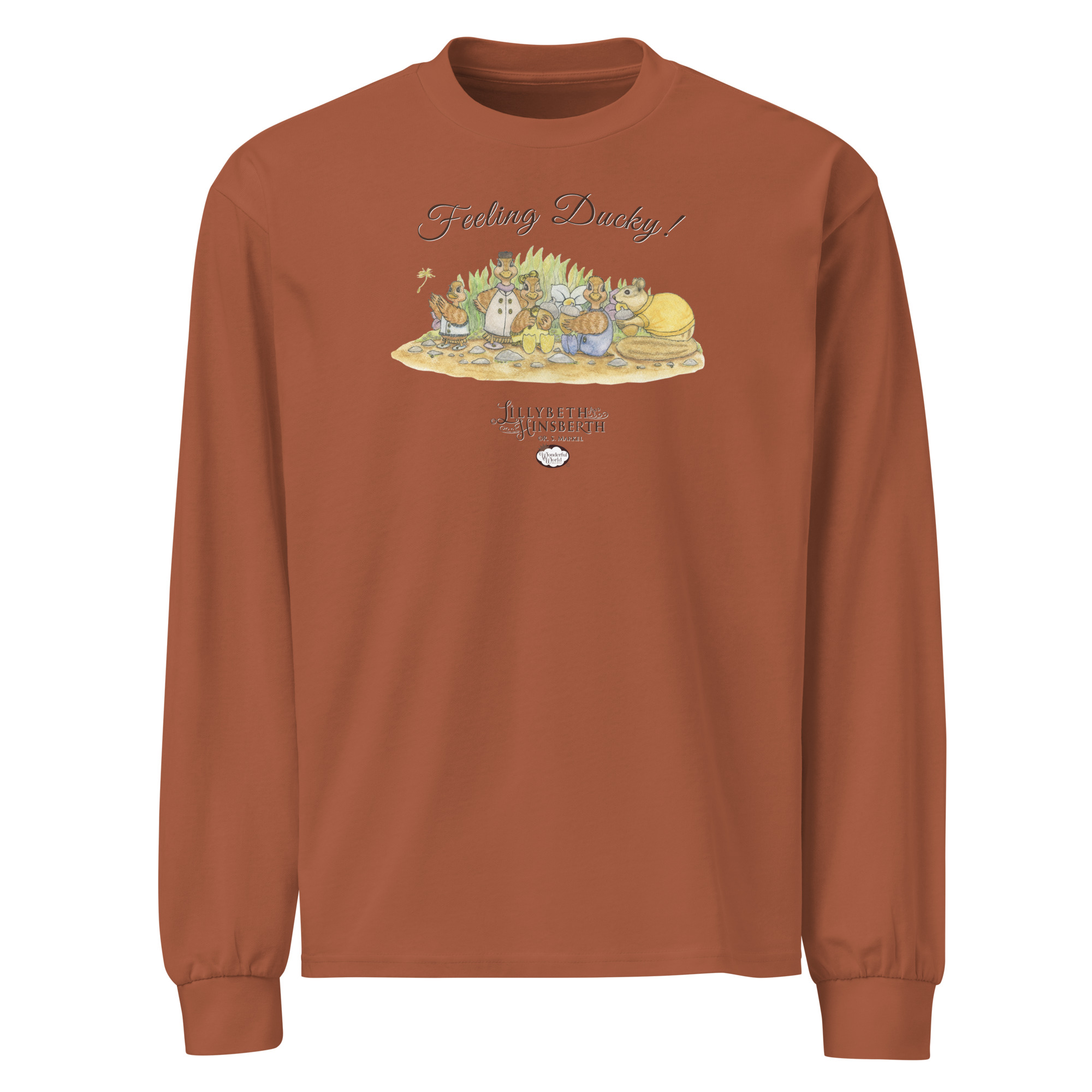 Adult Heavyweight Long Sleeve Tshirt (Feeling Ducky)