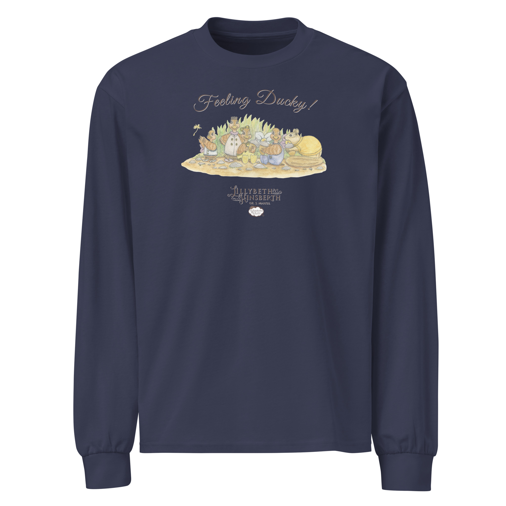 Adult Heavyweight Long Sleeve Tshirt (Feeling Ducky) - Image 2