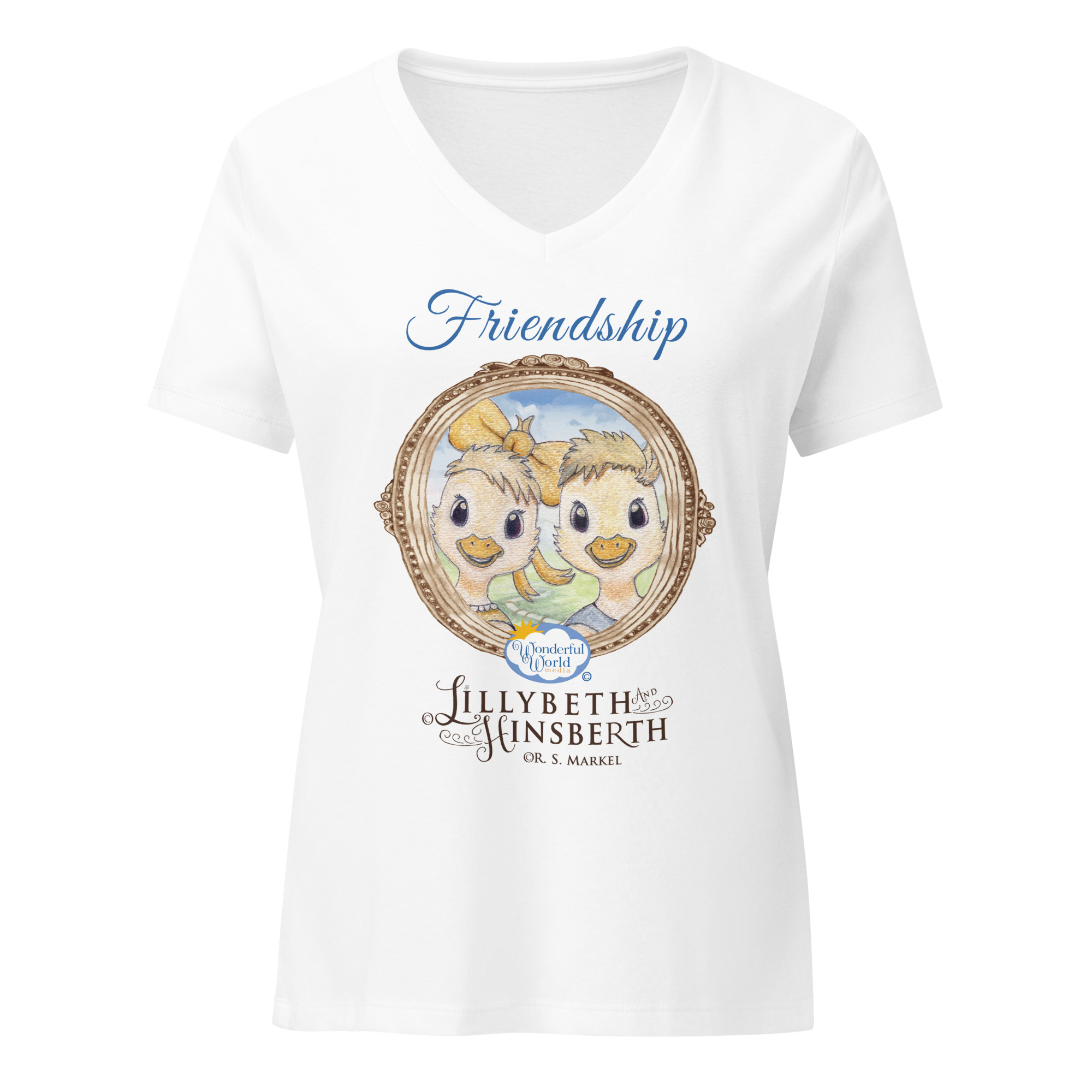 Women’s Lightweight V-neck Tshirt (Friendship) - Image 2