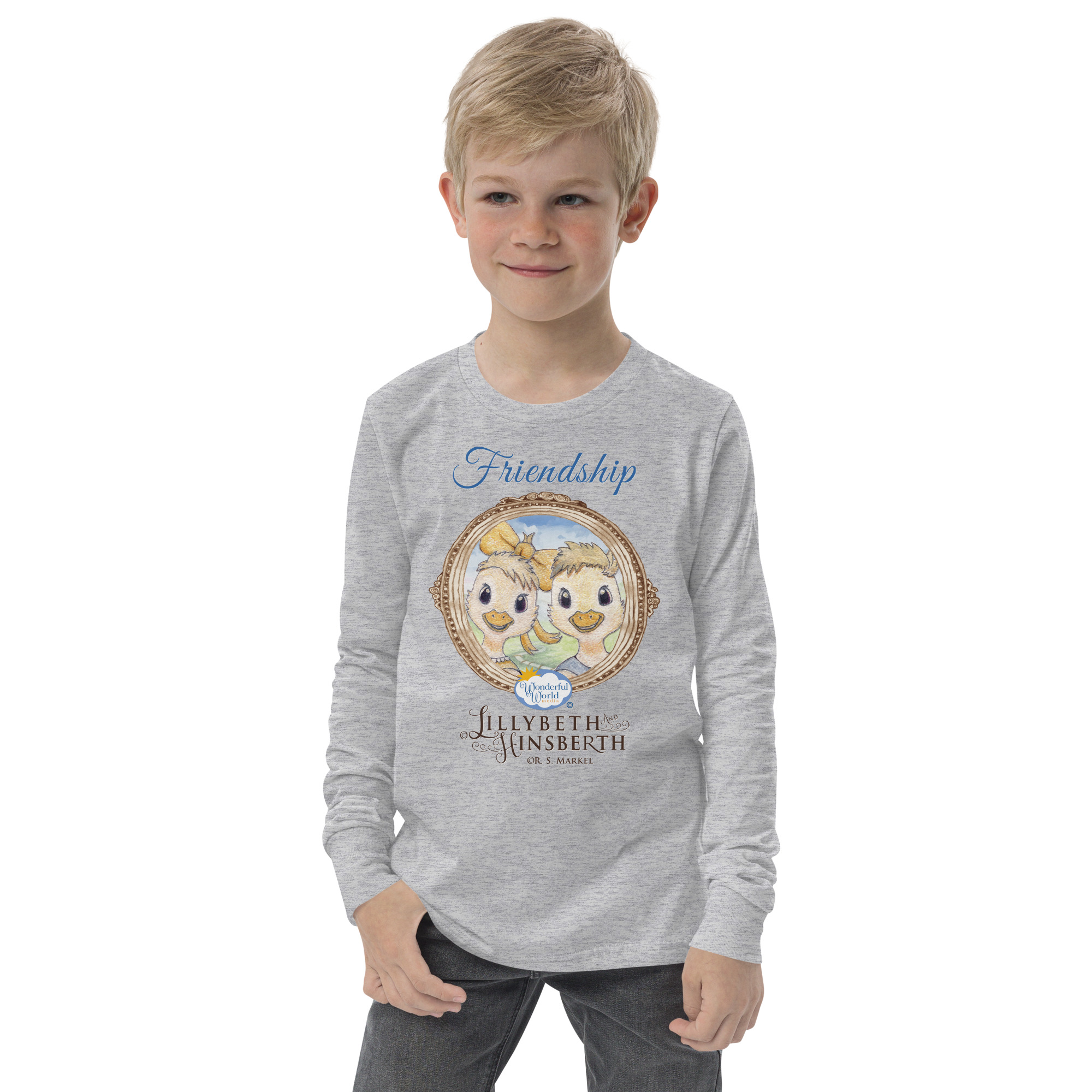 Youth Lightweight Long Sleeve T-shirt (Friendship) - Image 3