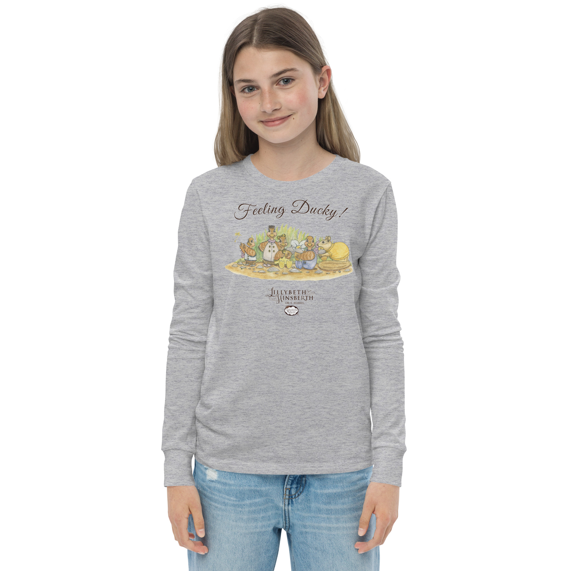 Youth Lightweight Long Sleeve T-shirt (Feeling Ducky) - Image 3