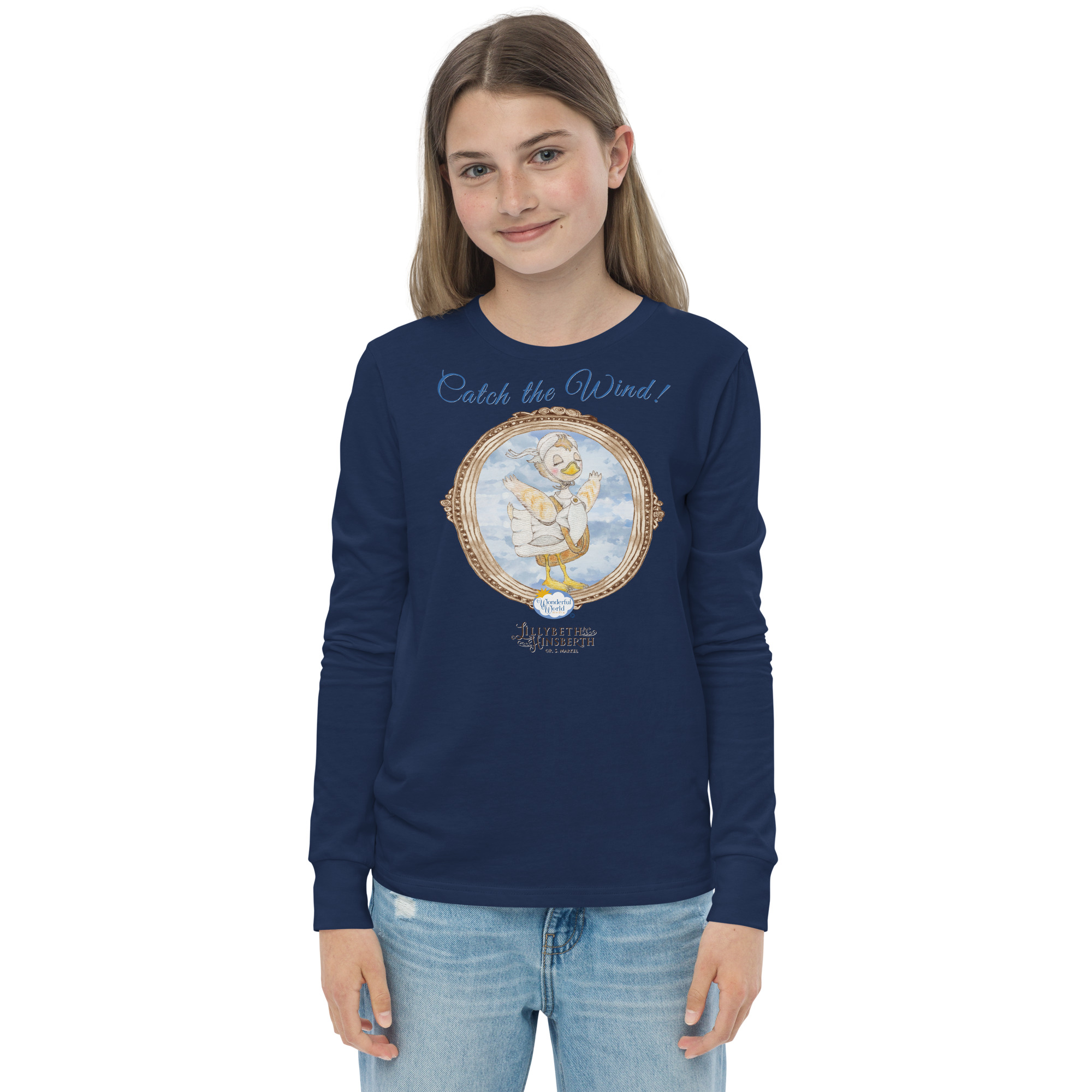 Youth Lightweight Long Sleeve T-shirt (Catch the Wind) - Image 2