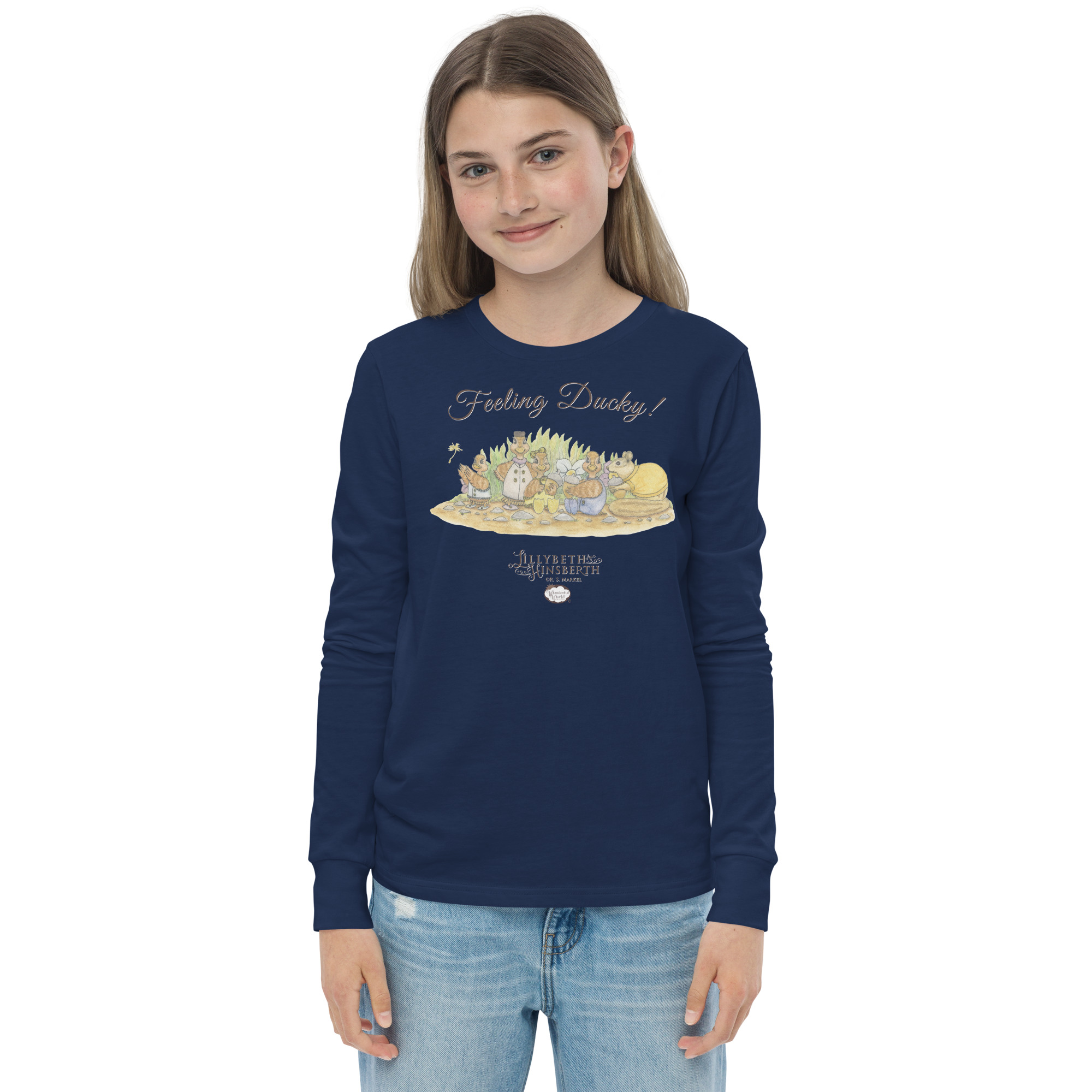 Youth Lightweight Long Sleeve T-shirt (Feeling Ducky) - Image 2